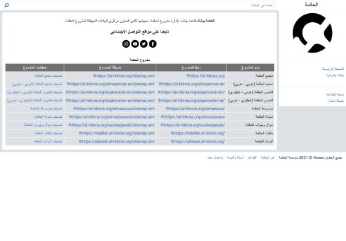 الحكمة بيانات