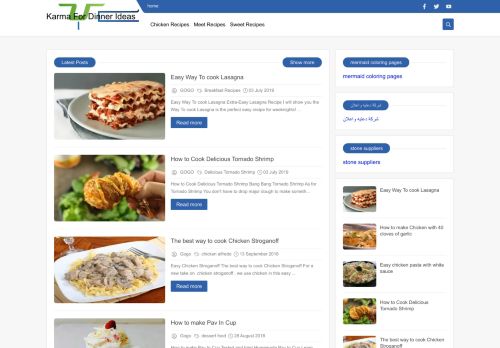 Karma For Dinner Ideas