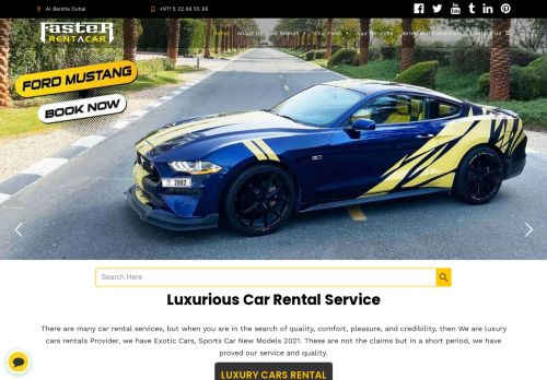 Faster Rent a Car Dubai | Cheap, Luxury, Exotic, & Sports Cars | Luxury Car Rental Service